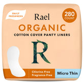 Rael front packaging showcasing 280-count and daily freshness benefit