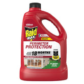 Raid bottle front label showing product benefits and long lasting protection