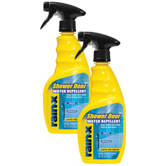 Rain-X bottle front packaging showing two-pack and benefit of clearer glass