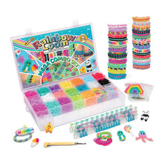 Rainbow Loom front packaging showing kit components and benefits
