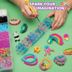 Rainbow Loom clear organizer case open keeping bands tidy and portable