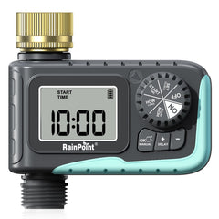 RAINPOINT brass inlet front view showing durable connection and leak resistance