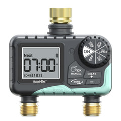 RAINPOINT front panel showing dual-zone controls for easy scheduling