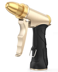 RAINPOINT front view metal hose nozzle showing durable build and easy attachment