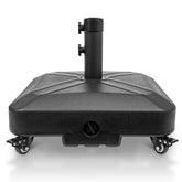 RAOKUKH square base front view showing stable support and sleek black finish