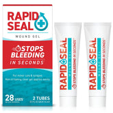 Rapid-Seal front packaging showing two tubes, brand and fast bleeding control
