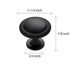 Ravinte side profile of a round knob showing compact 7/8" height and comfortable grip