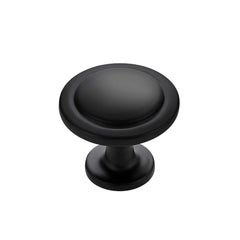 Ravinte front view of 30 matte black knobs showing cohesive set and modern styling