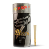RAW front packaging showing 100 black cones and convenience