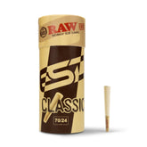 RAW front packaging showing 100 cones and brand authenticity benefit