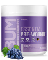 RAW front package showing grape preworkout for clear product ID and convenience