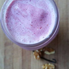Raw Organic Whey blended in a smoothie showing smooth texture and nutrition boost