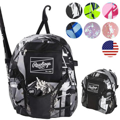 Rawlings REMIX backpack front view showing organized storage benefit