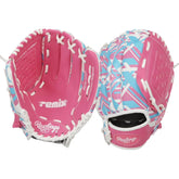 Rawlings REMIX front view showing pink design and brand for bold kid appeal