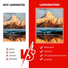 RAZCC sheet passing through thermal laminator for quick protection
