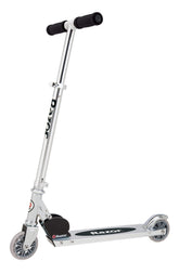 Razor A Model front view showing sleek frame and quick ride portability