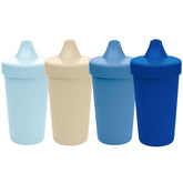 Re-Play front packaging showing cool blues and four cups, highlighting eco reuse