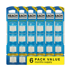 REACH front packaging showing 28 refill heads and clear benefits