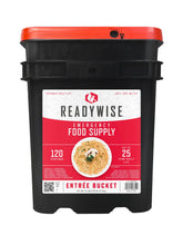 ReadyWise front bucket packaging showing brand and 120 servings benefit
