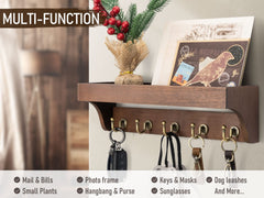 Rebee Vision detailed shot of five metal hooks demonstrating organized hanging of keys and leashes