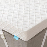 RECCI TwinXL topper front view showing plush surface and improved comfort