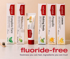Red Seal toothpaste paste texture close-up showing smooth polishing benefit