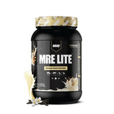 REDCON1 front packaging of MRE LITE Vanilla Milkshake showing product benefits