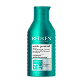Redken bottle front view showing product and fuller hair benefit