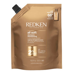 Redken refill front packaging showing brand and eco benefit