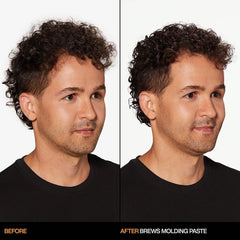 Redken Brews paste on hands being warmed for effortless application benefit