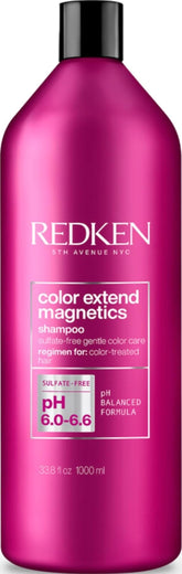Redken bottle front view showing label and color protection benefit