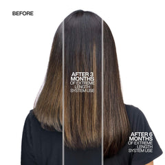 Close-up of Redken Extreme Length texture highlighting smooth lathering benefit