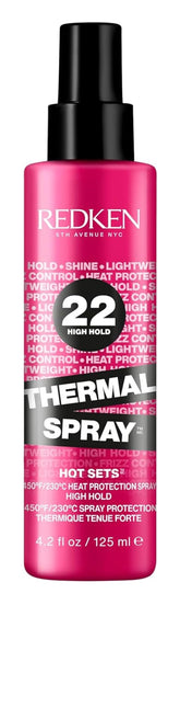 Redken thermal spray 22 front packaging showing product and benefits