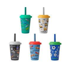 REDUCE front pack of five colorful tumblers showing value and readiness