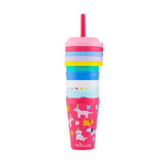 REDUCE tumblers stacked to highlight space-saving nesting benefit