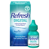 Refresh front packaging showing compact bottle and branding for quick identification