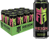 REIGN front can showing Watermelon Sour Gummy flavor and performance benefits