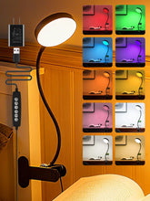 ReinHoo clip-on light front view showing compact lamp and clamp, ideal for space-saving lighting