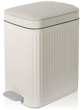 rejomiik front view cream small trash can showing slim design and tidy placement