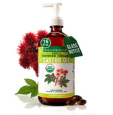 RejuveNaturals 16oz glass bottle showing purity and value