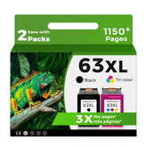 Relcolor 63XL front packaging showing two high-yield cartridges and benefits