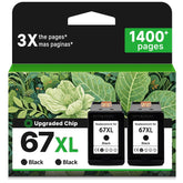 Relcolor 67XL front packaging showing product name and two cartridges, reliable savings