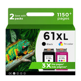 Relcolor front packaging showing 61XL black and tricolor cartridges, clear labeling and value
