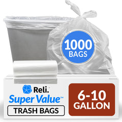 Reli clear bulk pack front view showing 1000 bags for reliable supply