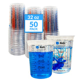 Reli. front packaging showing 50 clear 32 oz cups and product labeling for convenience