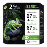 ReliInk front packaging showing 67XL black and color cartridges and benefits