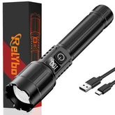 Relybo front view showing lens and benefits of focused beam