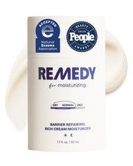 REMEDY jar front view showing moisturizer and soothing hydration benefit