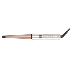 Close-up of Remington infused ceramic barrel highlighting argan oil and keratin finish for smoother curls