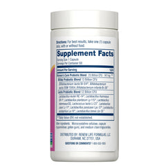 Renew Life close-up of delayed-release vegetarian capsule highlighting capsule quality and texture